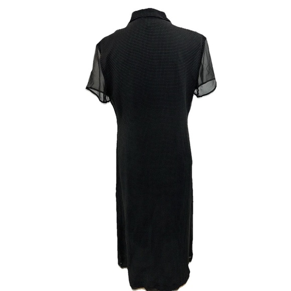 Vintage Robbie Bee Silk Lined Long Shirt Dress Women’s 8 Short Sleeve Brown - Picture 2 of 8